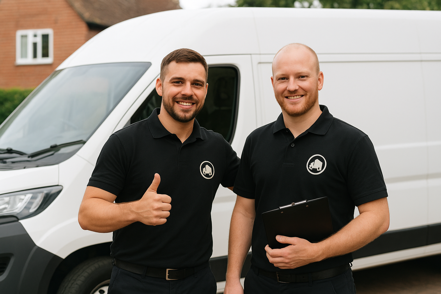 Apex Move & Remove removals team standing in front of a van